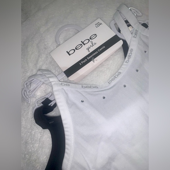 Bebe Girls 2 Pack Seamless Camis (L) - Picture 2 of 4